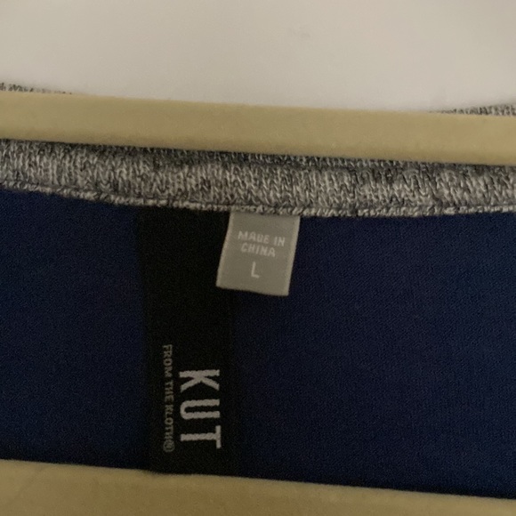 KUT FROM THE KLOTH Benter Mixed Material Top blue pink spring floral L - Picture 5 of 8